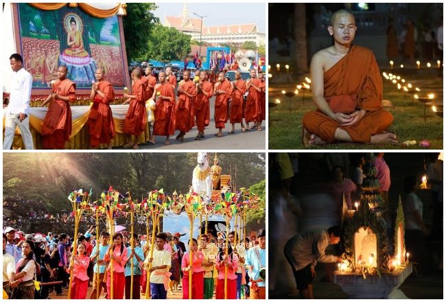 Magha Puja au Cambodge s'appelle Meak Bochea